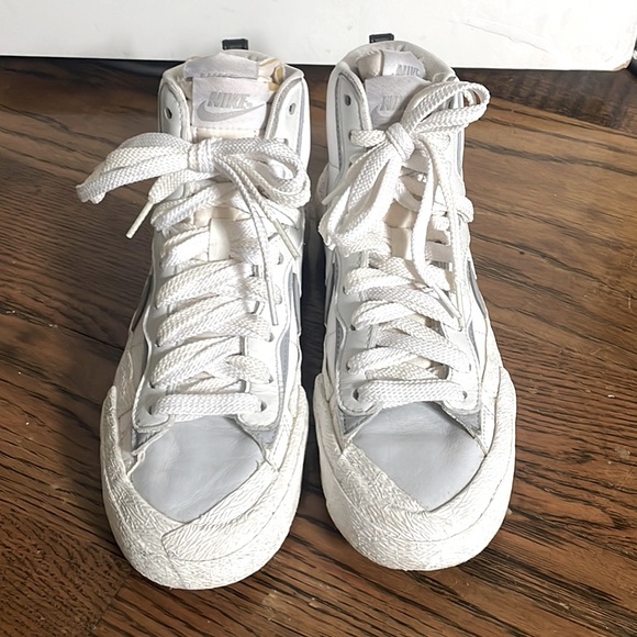 NIKE X SACAI BLAZER MID - WHITE GREY - Men’s 5.5, equivalent to women’s 7 - Picture 4 of 5